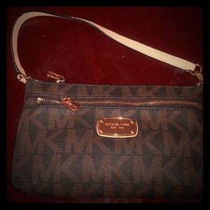 Michael Kors brown clutch